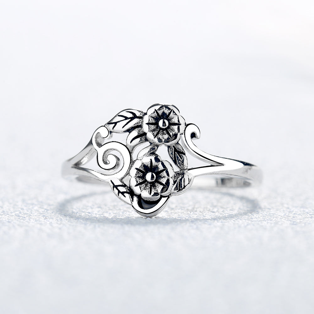 Sterling Silver Artisan Wild Flower Ring