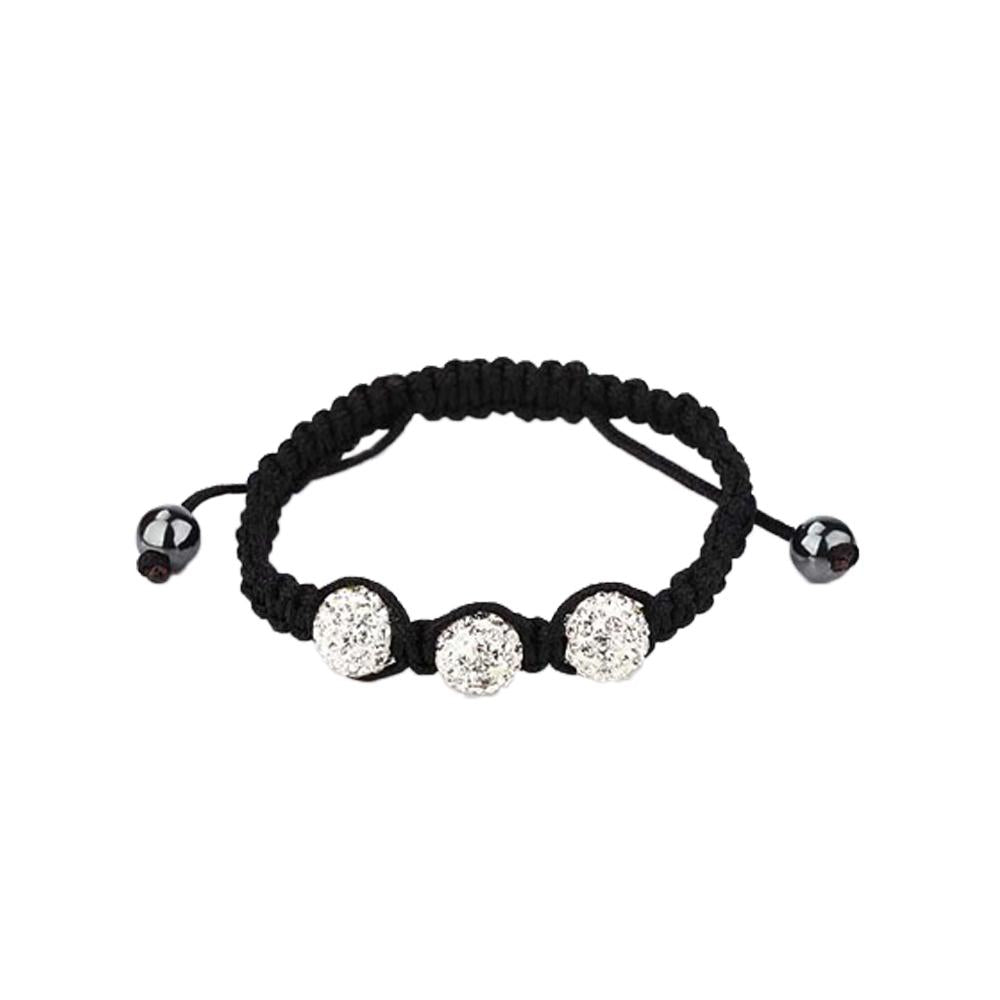 Swarovski Pave Crystal Balls Shamballa Adjustable Bracelet