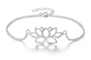 Sterling Silver Lotus Flower Bracelet
