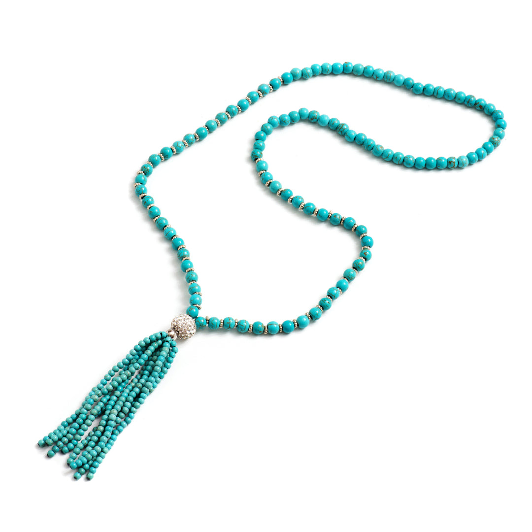 Genuine Turquoise Necklace with Tassel