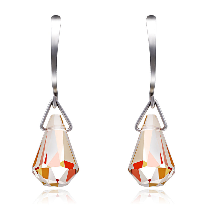 Murano Glass Orange Dangle Earrings