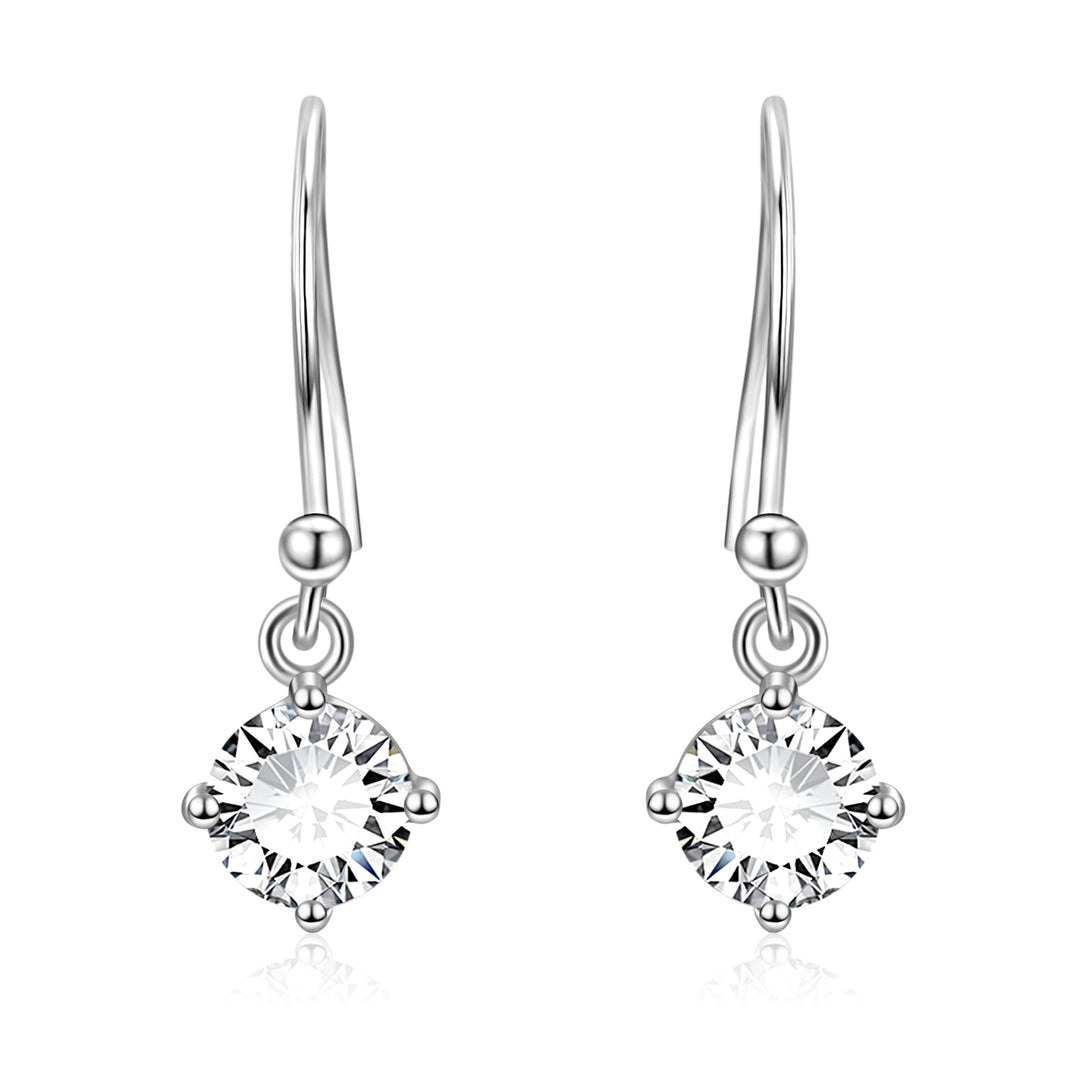 Sterling Silver Naked Genuine Crystal Earrings