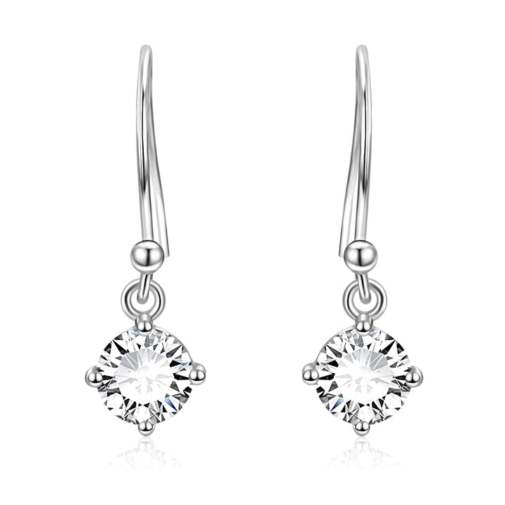 Sterling Silver Naked Genuine Crystal Earrings