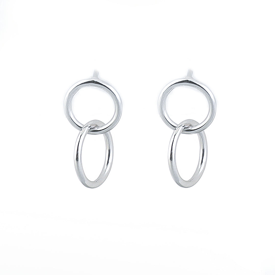 Sterling Silver Hoop Link Earring