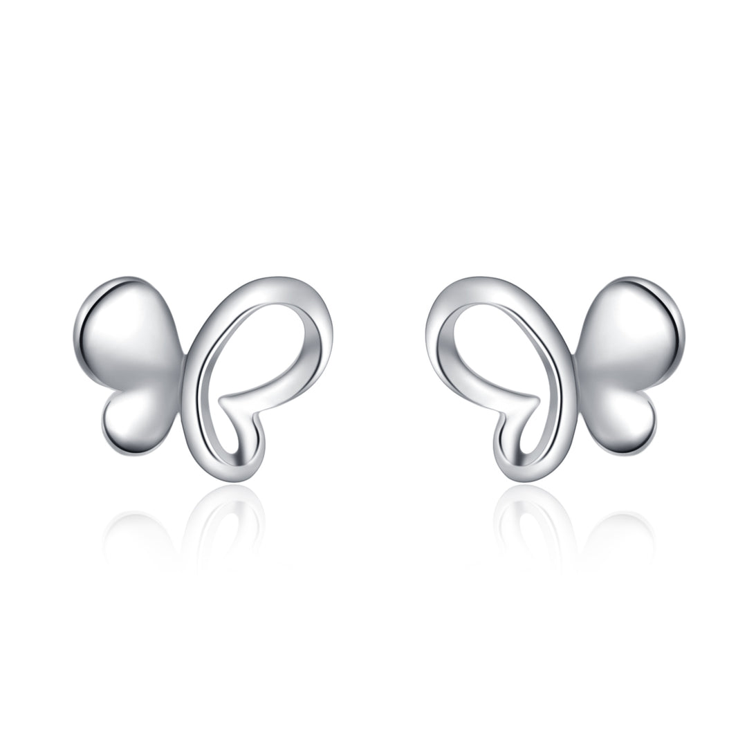 Solid Sterling Silver Butterfly Earrings