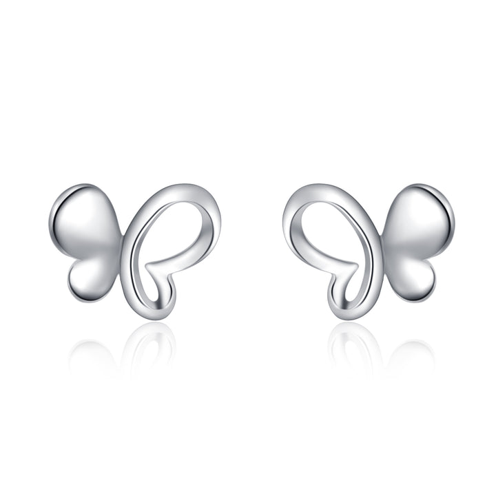 Solid Sterling Silver Butterfly Earrings