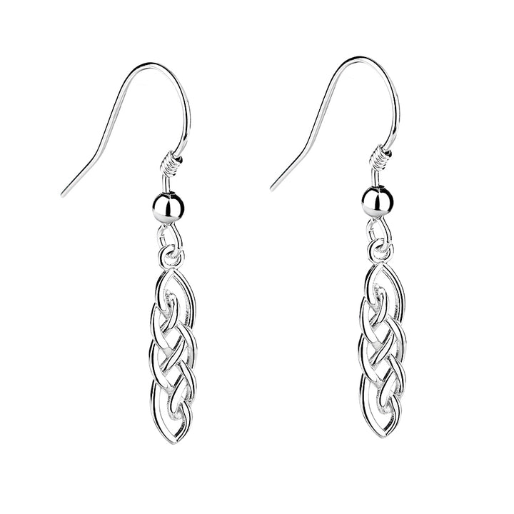 Sterling Silver Drop and Dangle Celtic Earrings