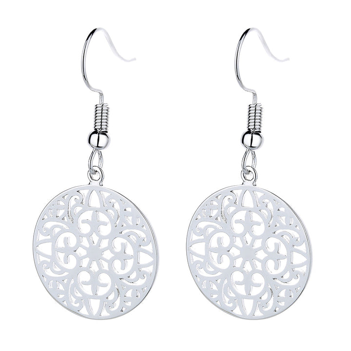 Sterling Silver Filgiree Hook Drop Earring