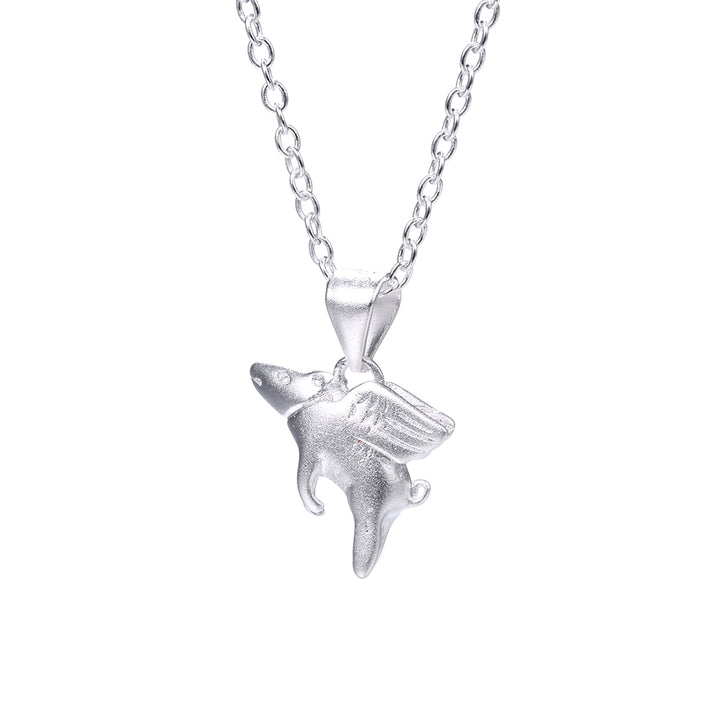 Sterling Silver When Pigs Fly Necklace
