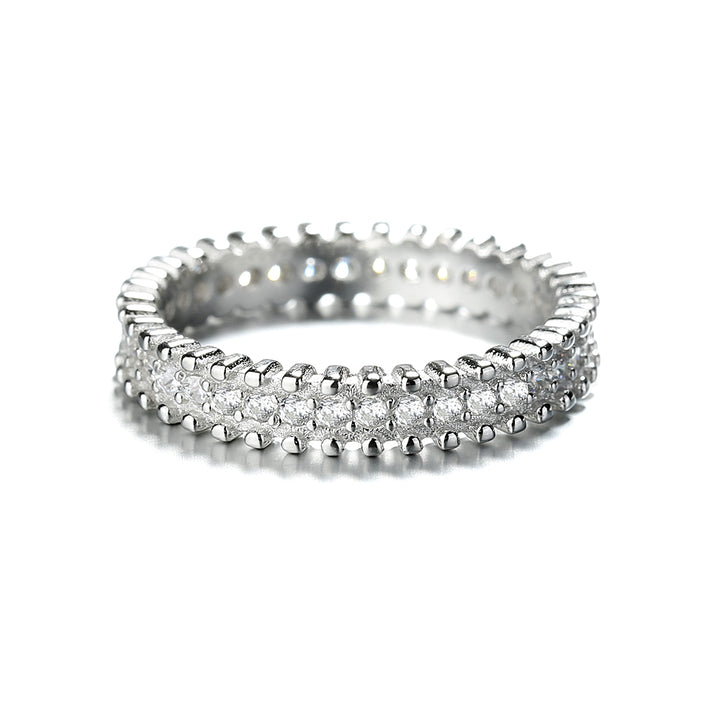 14K White Gold and Swarovski Crystal Eternity Ring