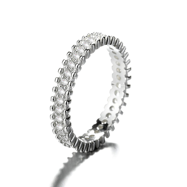 14K White Gold and Swarovski Crystal Eternity Ring