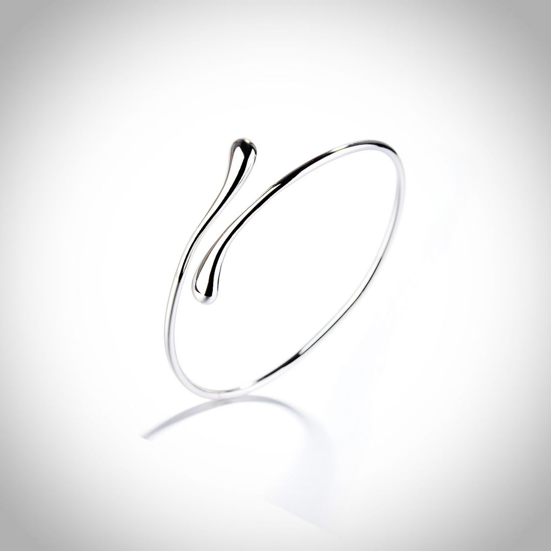 18K Gold Water Drop Bangle Bracelet
