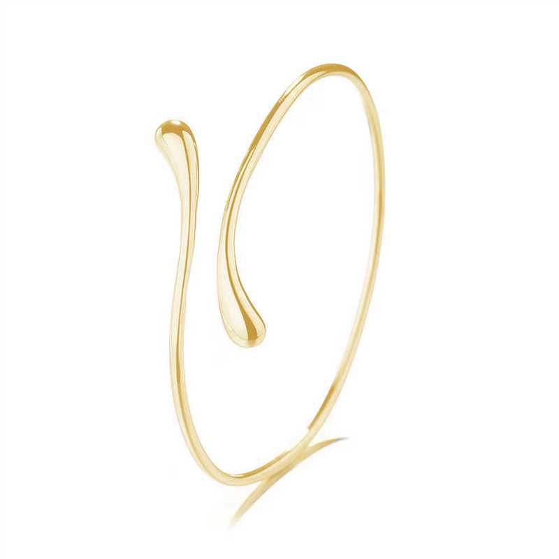 18K Gold Water Drop Bangle Bracelet