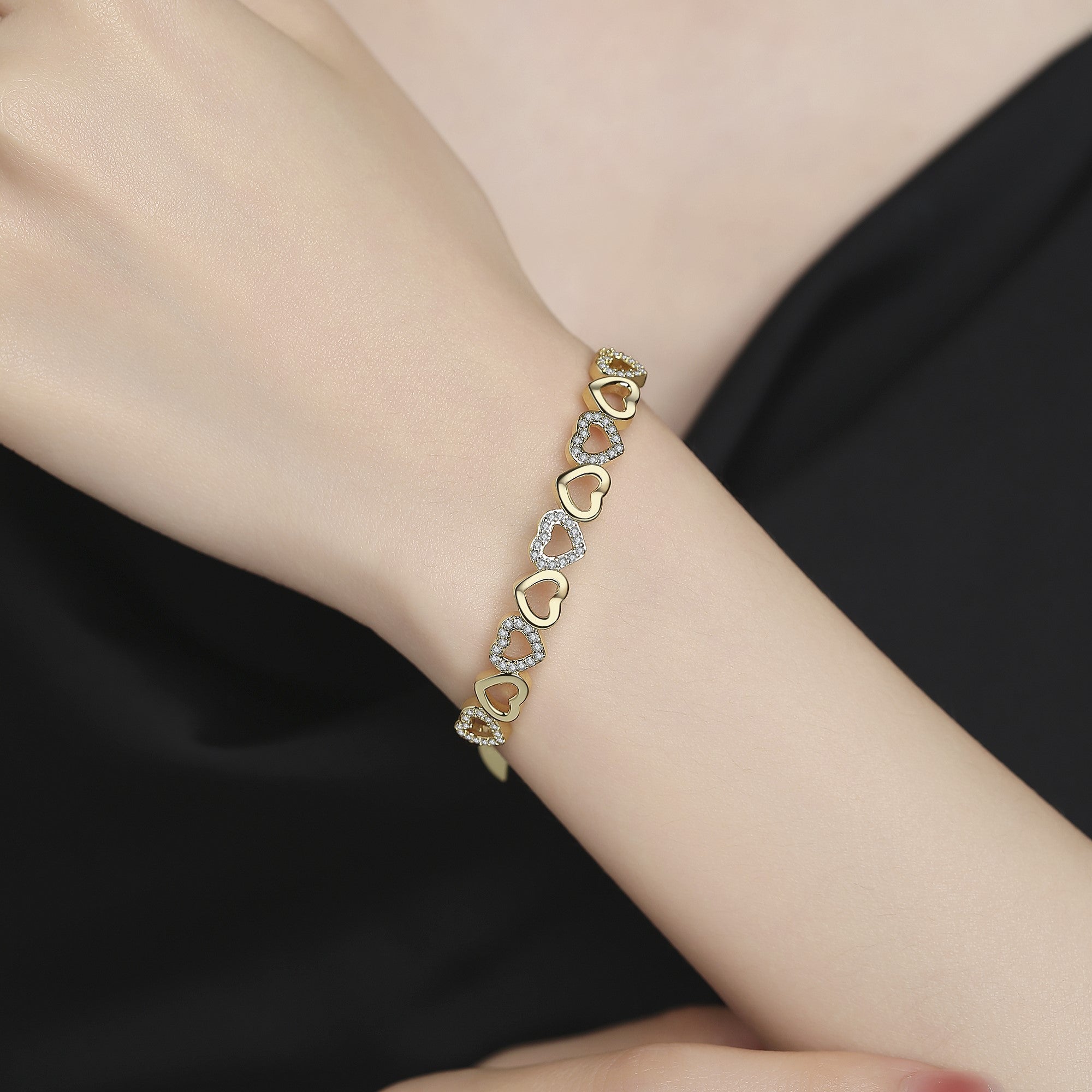 [HARANG]★BTS 着用★HR 05B_Silver Knotted Bangle Bracelet 2pcs x KPOP Idol BTS V Taehyung Bead Chain Layered Color