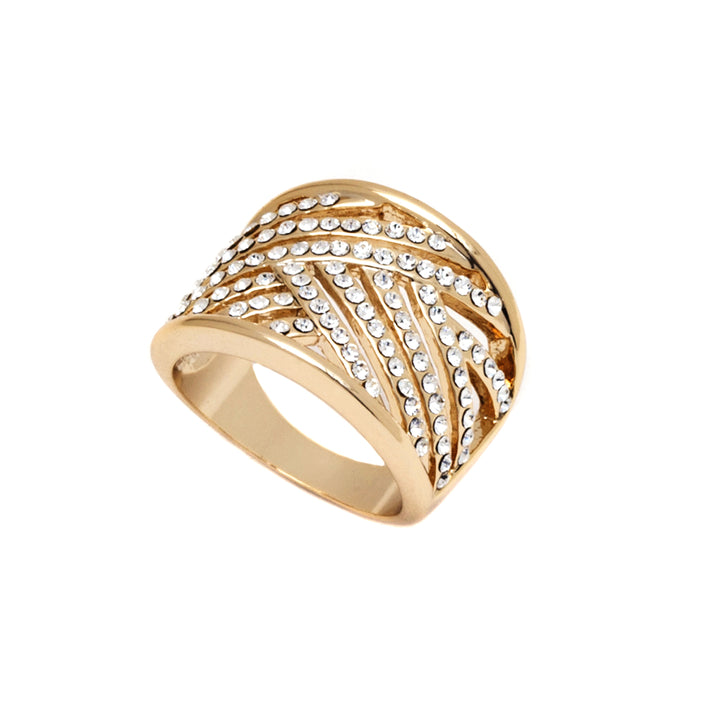 Cross Over X Ring in 18K Gold Plated