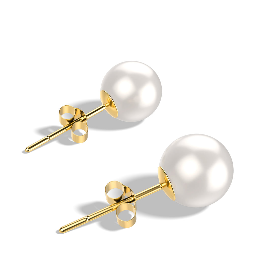 4.00 CTTW Cultured Pearl Earring in 18K Gold