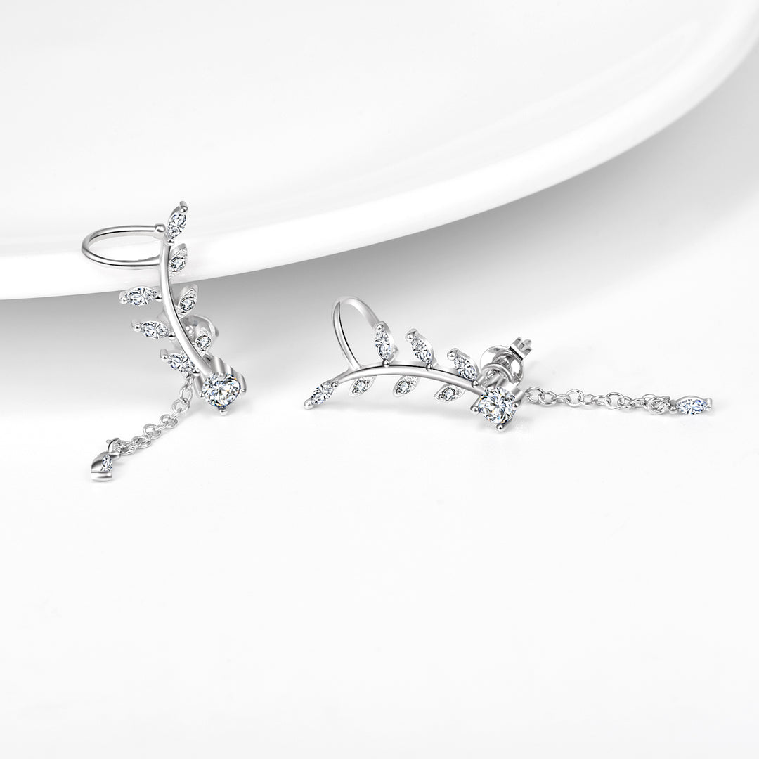 Genuine Crystal Climber & Drop Earrings