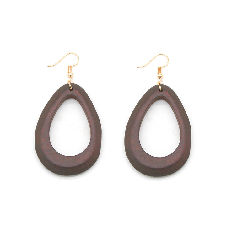 Wood Dimond Cut-Out Earring