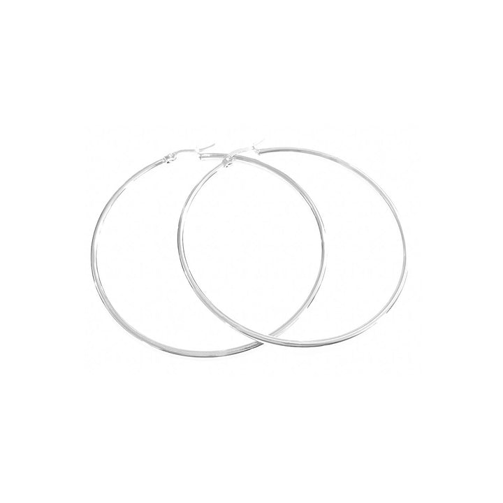 14K Gold Extra Large Hoop Earring with French Lock Closure (60mm)