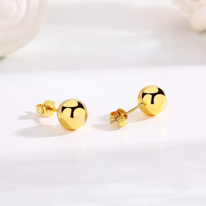 14k Gold and Sterling Silver Ball Studs
