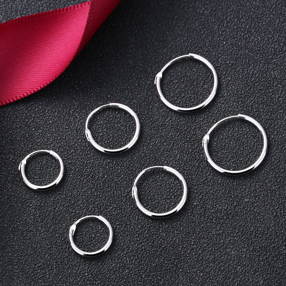 14K Gold Hoop Earrings Set of 3 Sizes