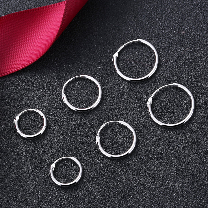 14K Gold Hoop Earrings Set of 3 Sizes