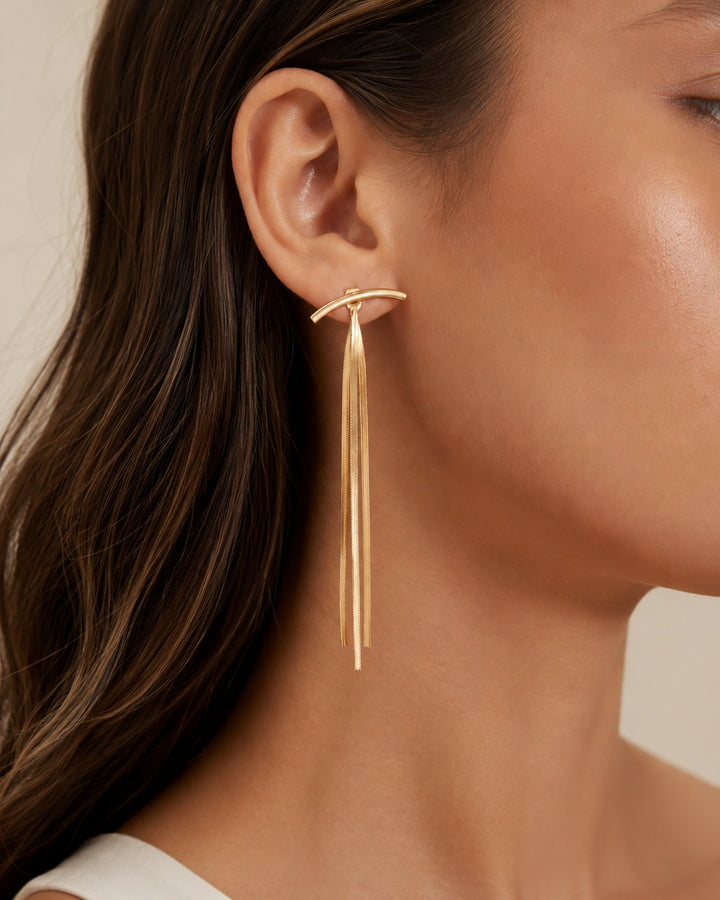 14K Gold Drop and Dangle Earrings