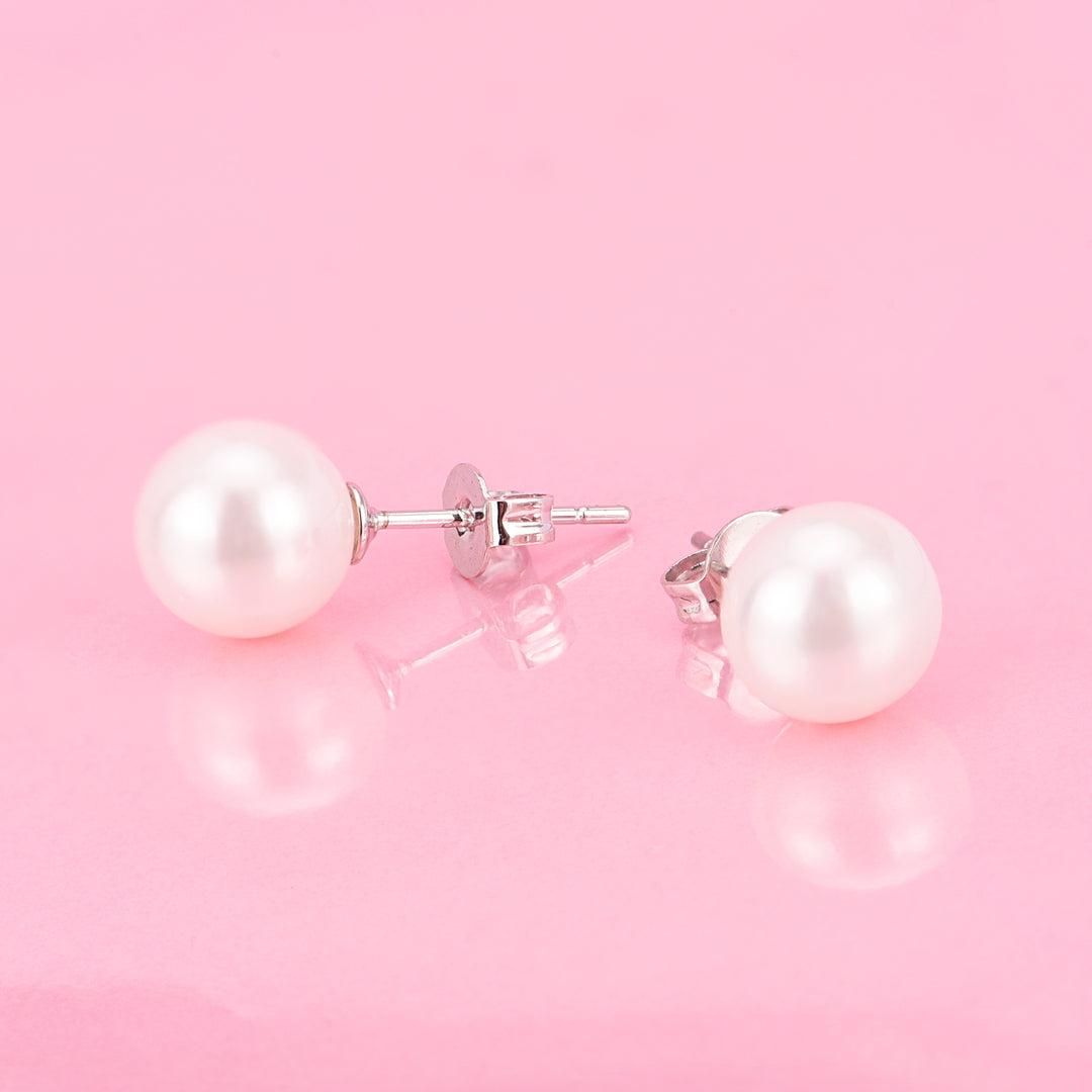 4.00 CTTW Sterling Silver Genuine Cultured Pearl Earring