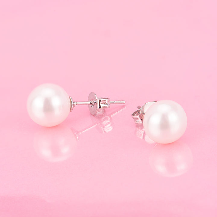 4.00 CTTW Sterling Silver Genuine Cultured Pearl Earring