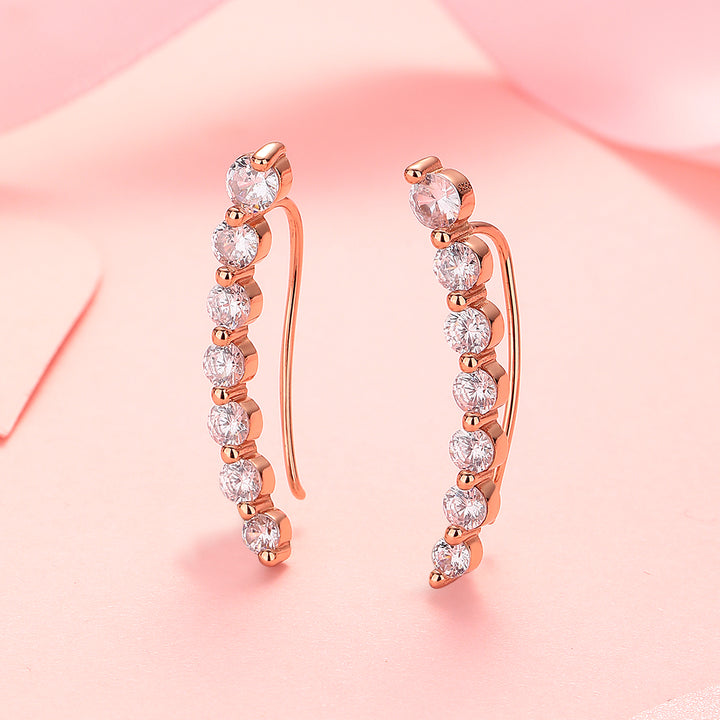 Sterling Silver Crystal Climber Earring