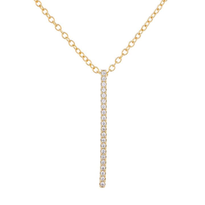Sterling Silver Bar Necklaces with Crystals