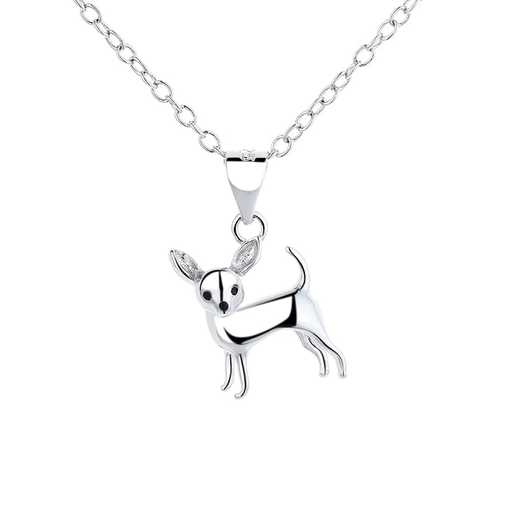 Sterling Silver Chihuahua Dog Necklace