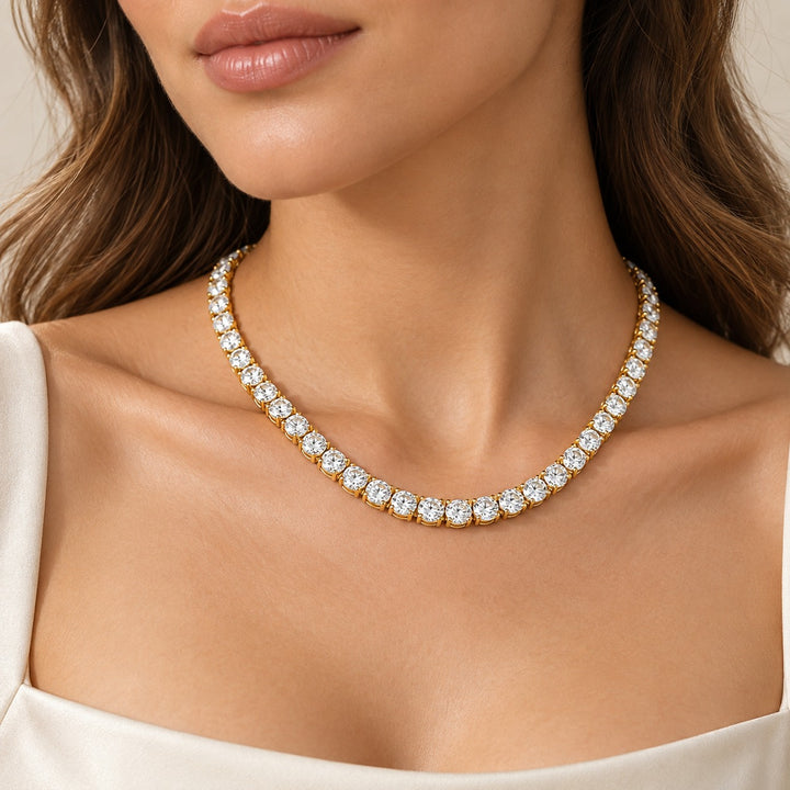 14K Gold Plated Tennis Necklace