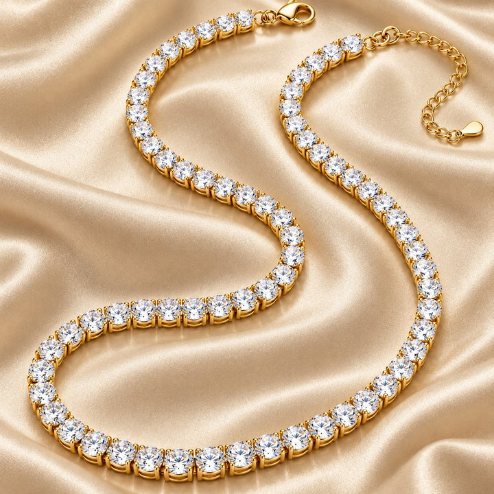 14K Gold Plated Tennis Necklace