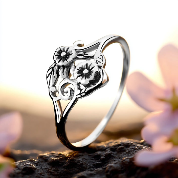 Sterling Silver Artisan Wild Flower Ring