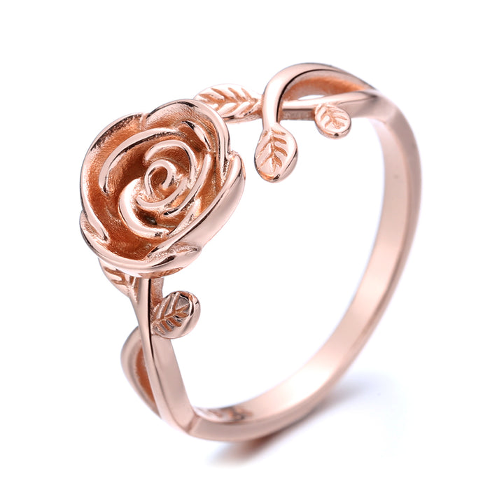 Sterling Silver and 14K Rose Gold Bypass Adjustable Ring