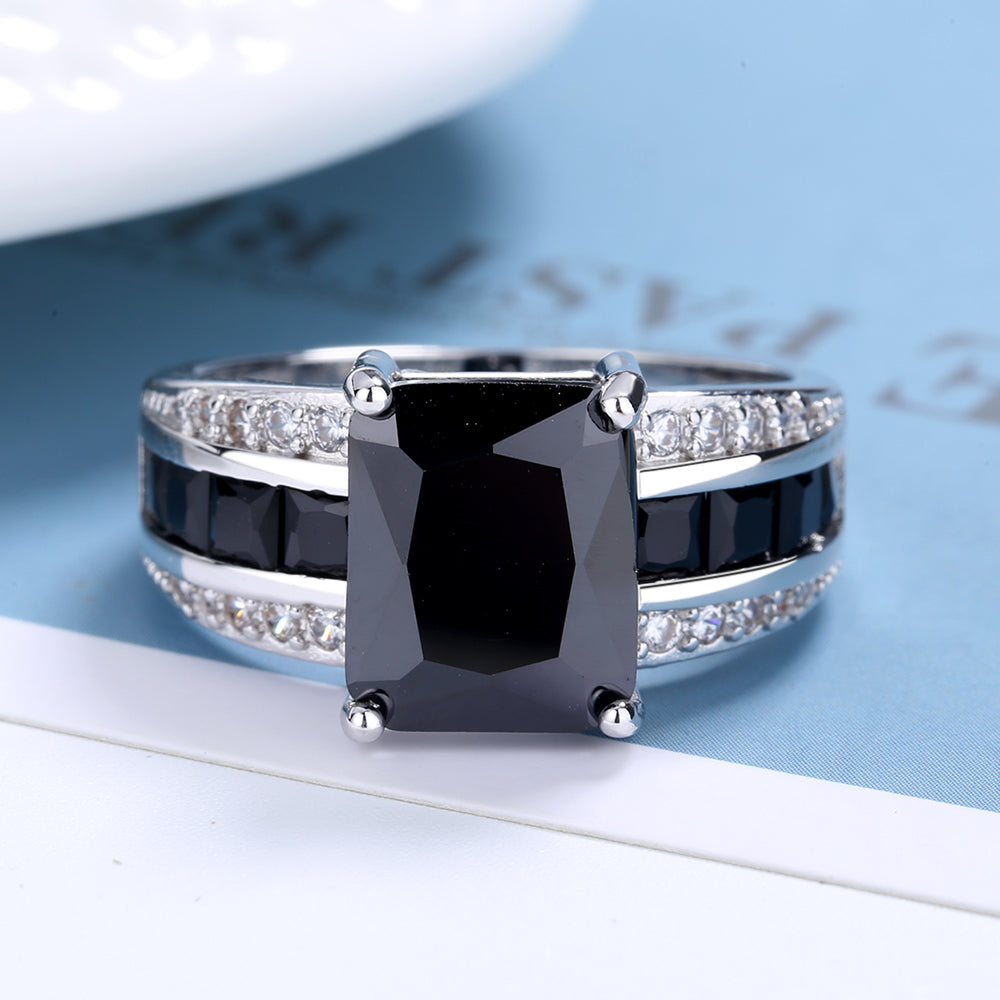 Black Tourmaline Gemstone Ring