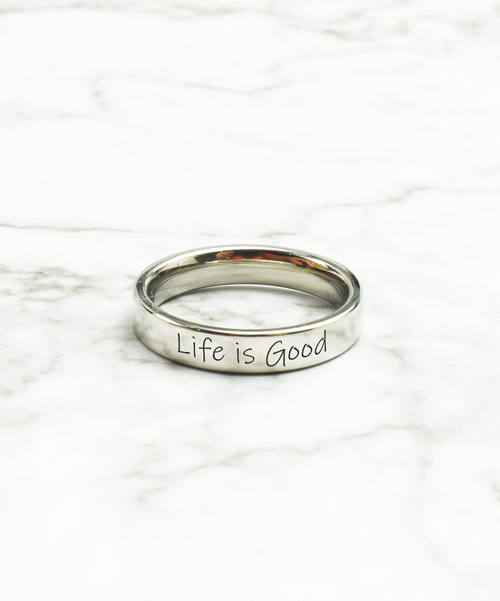 Sterling Silver Life is Good Band