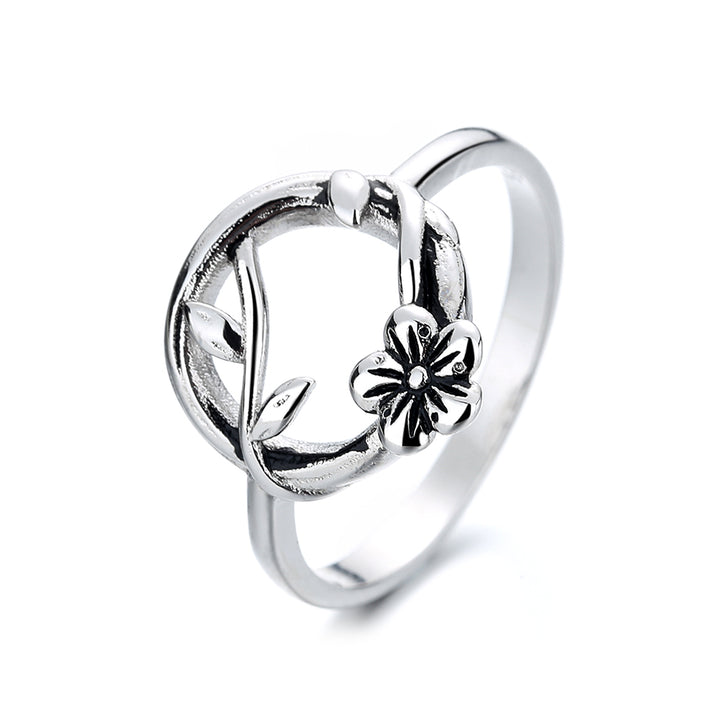 Sterling Silver Artisan Open Floral Ring
