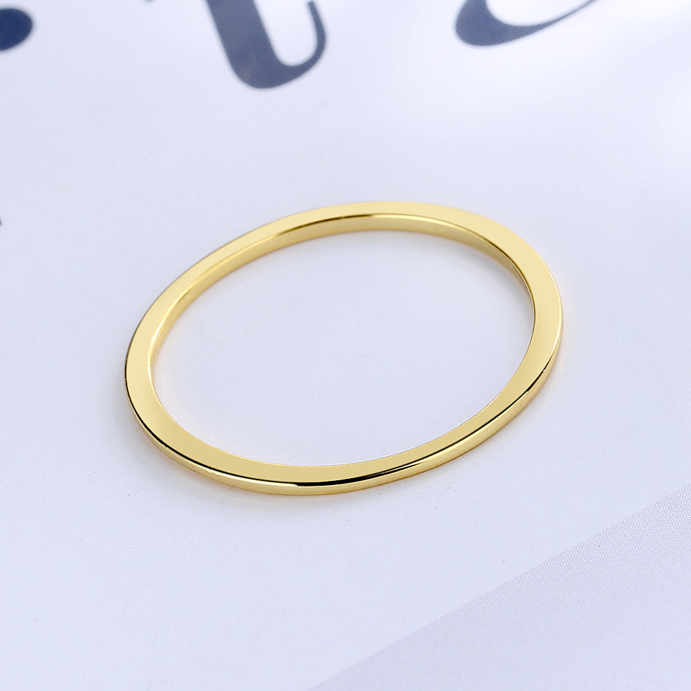 14K Gold and Sterling Silver Thin Band Rings