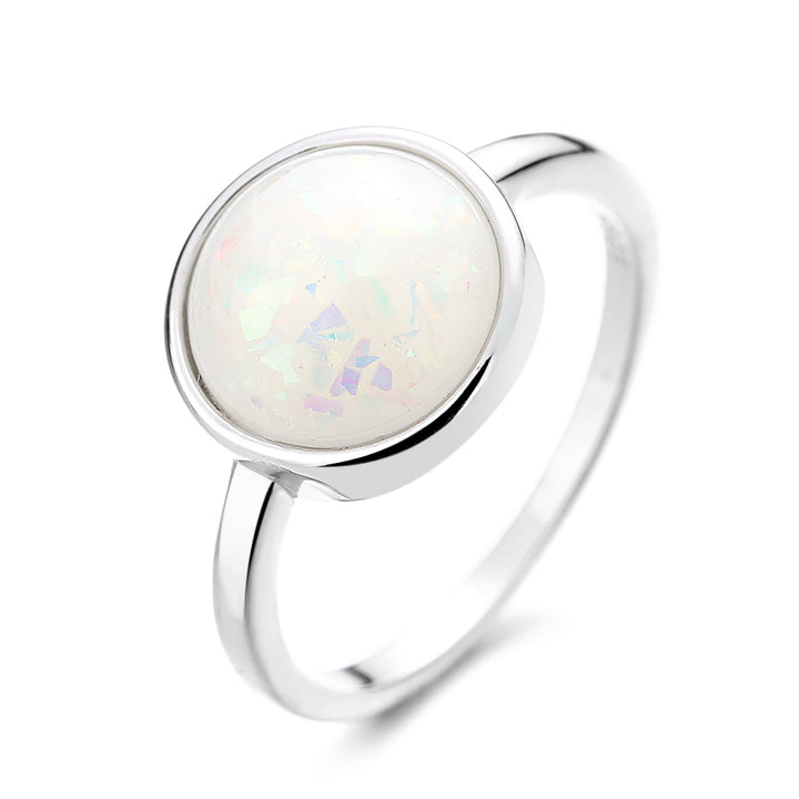 Artisan Sterling Silver Ring in Platinum Drusy