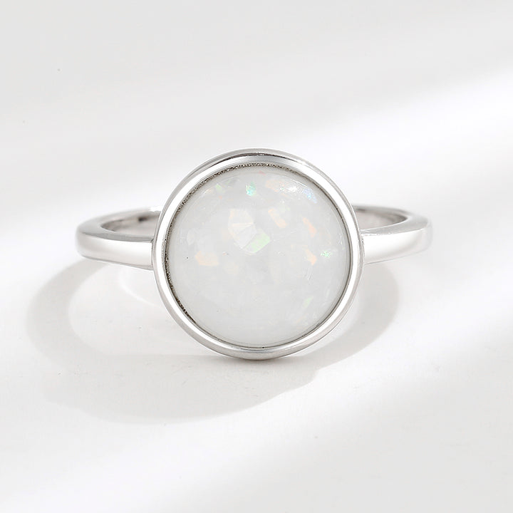 Artisan Sterling Silver Ring in Platinum Drusy