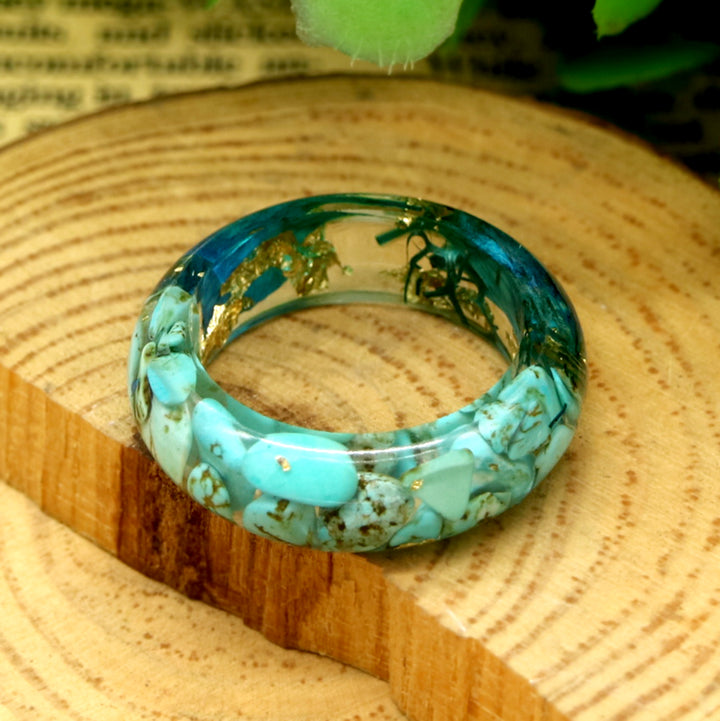 Green & Clear Floral Band