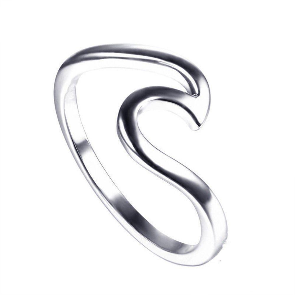 Sterling Silver Surfing Wave Ring