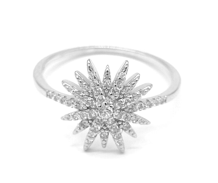 Sterling Silver Shooting Star Ring With crystals from Swarovski