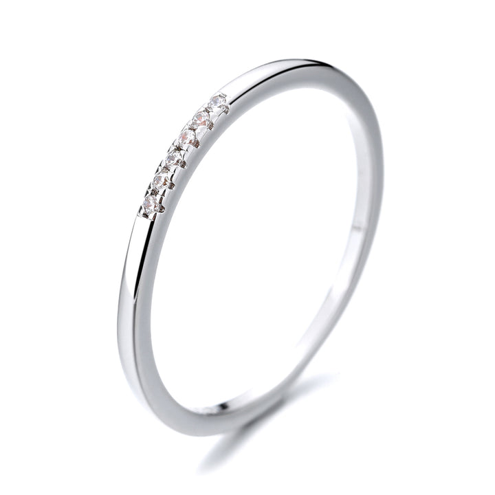 Sterling Silver Stacking Ring With crystals from Swarovski
