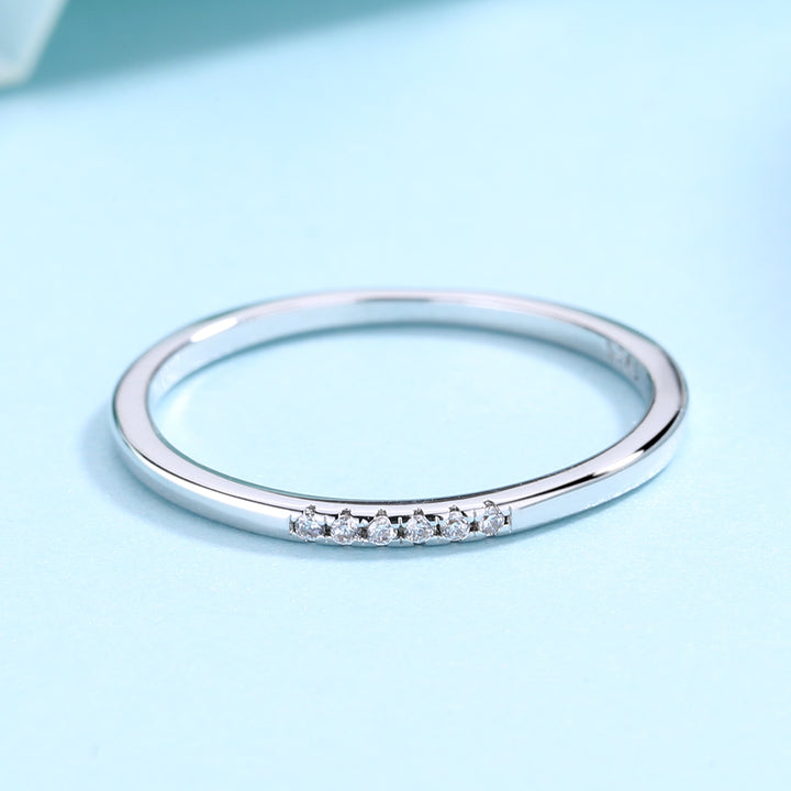 Sterling Silver Stacking Ring With crystals from Swarovski