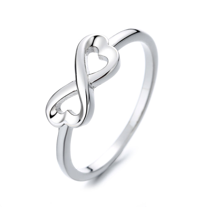 Sterling Silver Open Infinity Heart Ring