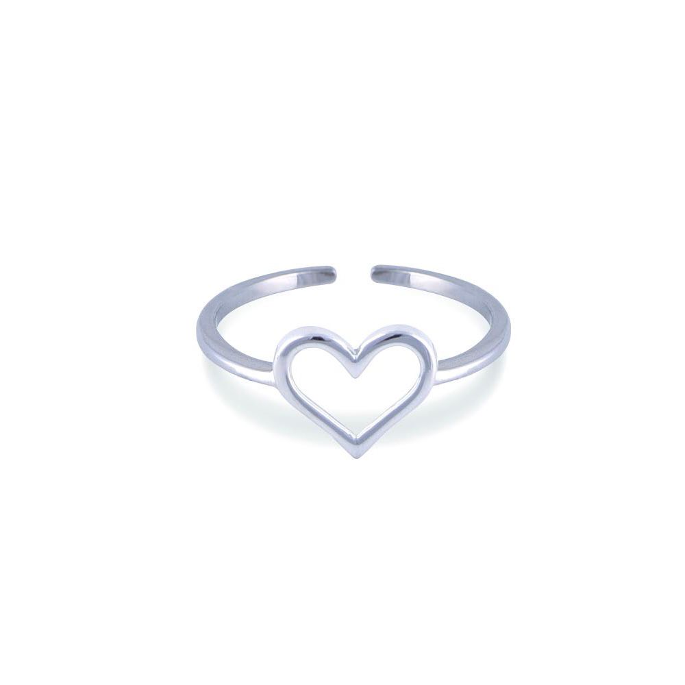 Sterling Silver Minimalist Heart Ring