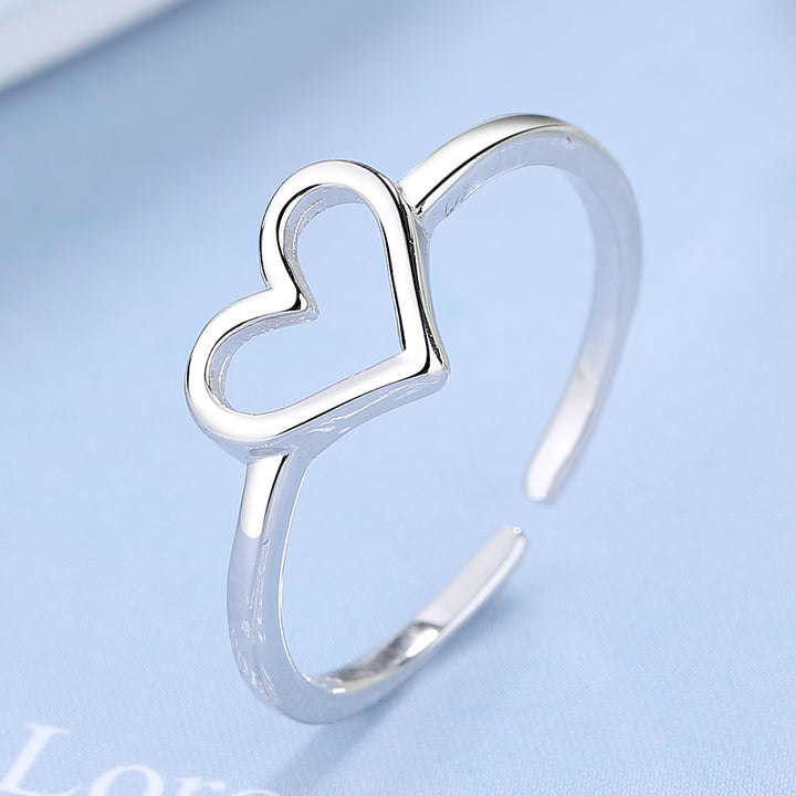 Sterling Silver Minimalist Heart Ring